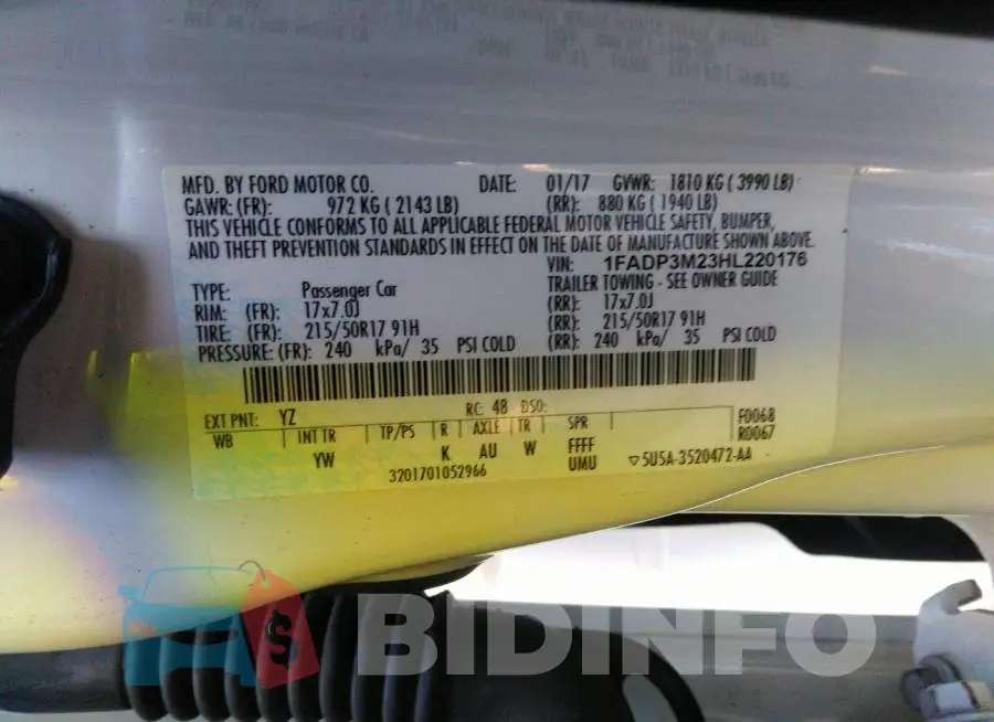 1FADP3M23HL220176 Photo# 9