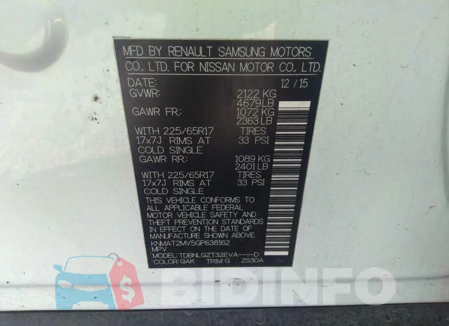 KNMAT2MV5GP638162 Photo# 9