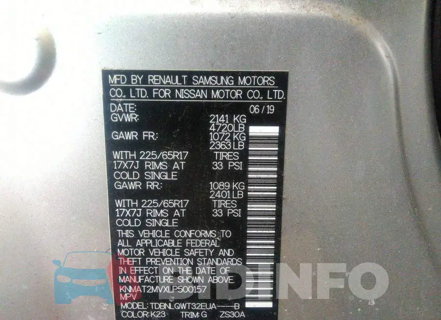 KNMAT2MVXLP500157 Photo# 9