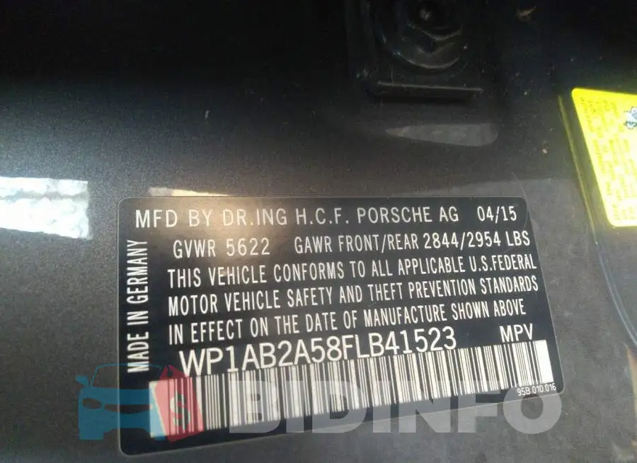 WP1AB2A58FLB41523 Photo# 9