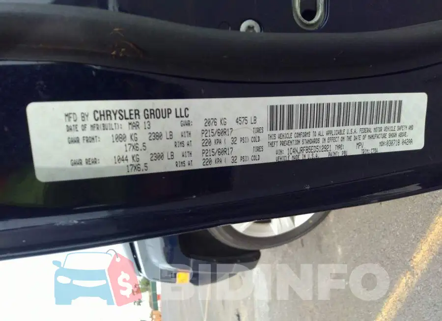 1C4NJRFB5ED512921 Photo# 9