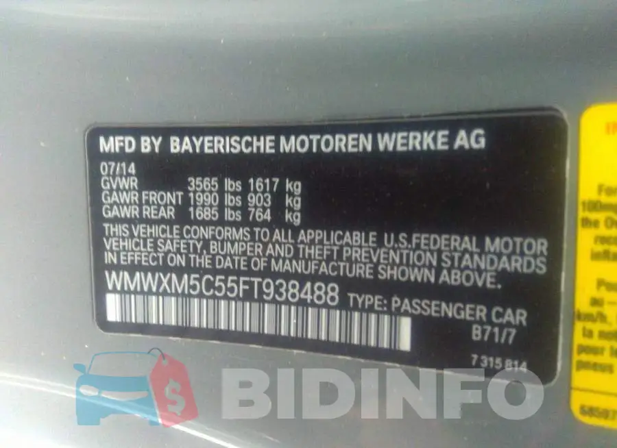 WMWXM5C55FT938488 Photo# 9