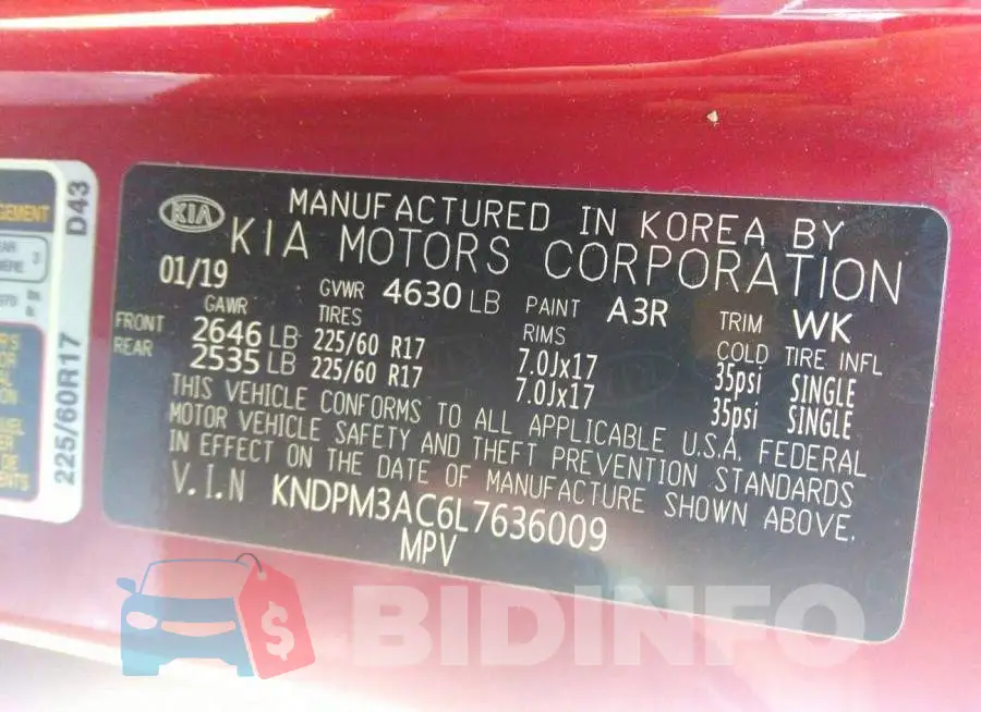 KNDPM3AC6L7636009 Photo# 9
