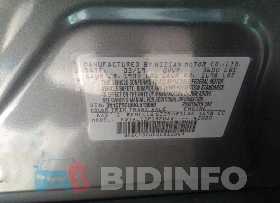 3N1CP5CU6KL513069 Photo# 9