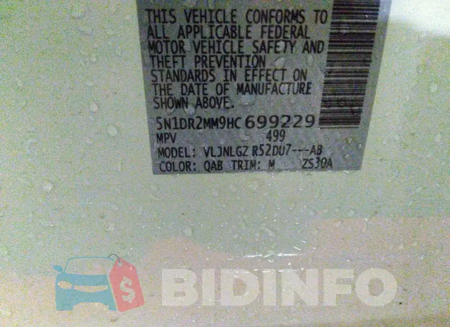 5N1DR2MM9HC699229 Photo# 9