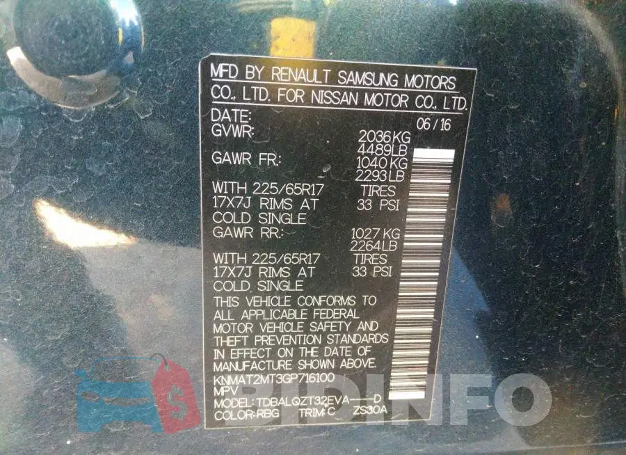 KNMAT2MT3GP716100 Photo# 9