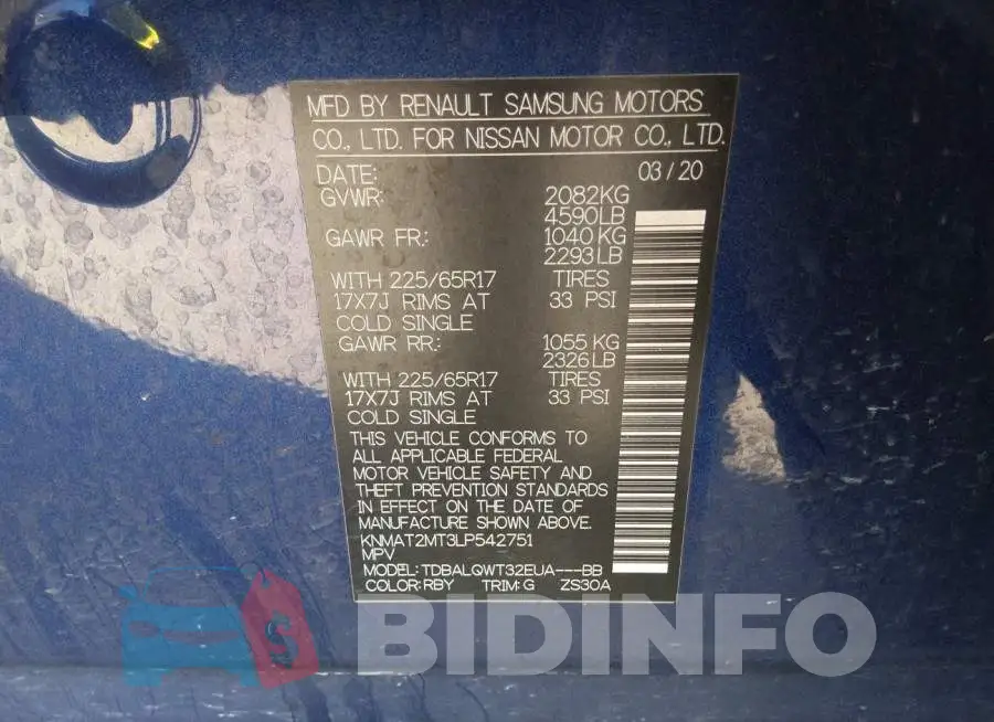 KNMAT2MT3LP542751 Photo# 8