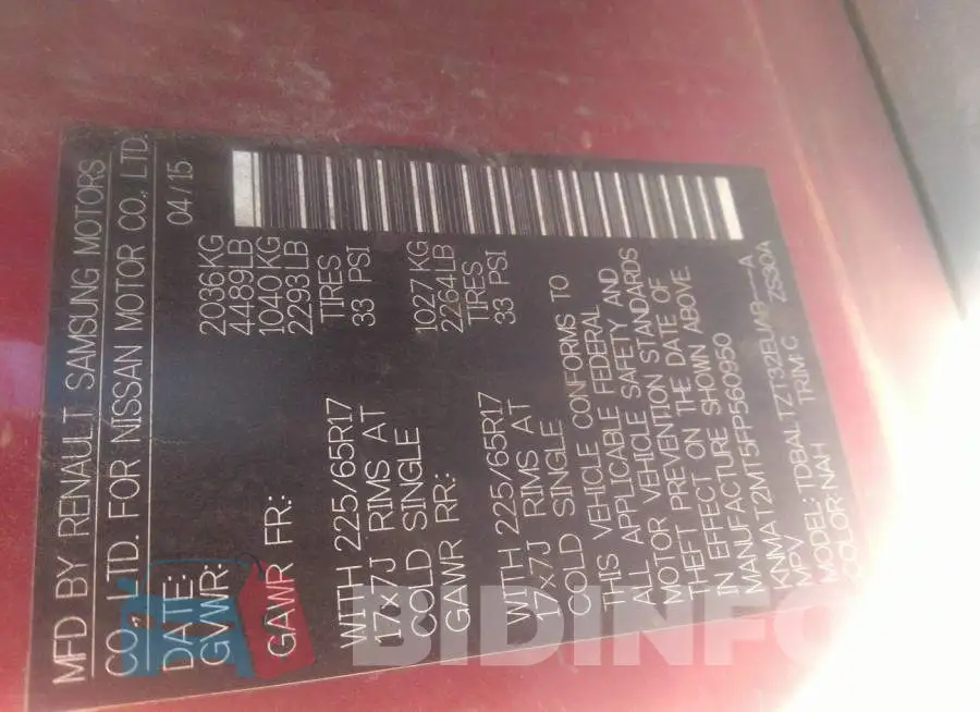 KNMAT2MT5FP560950 Photo# 9