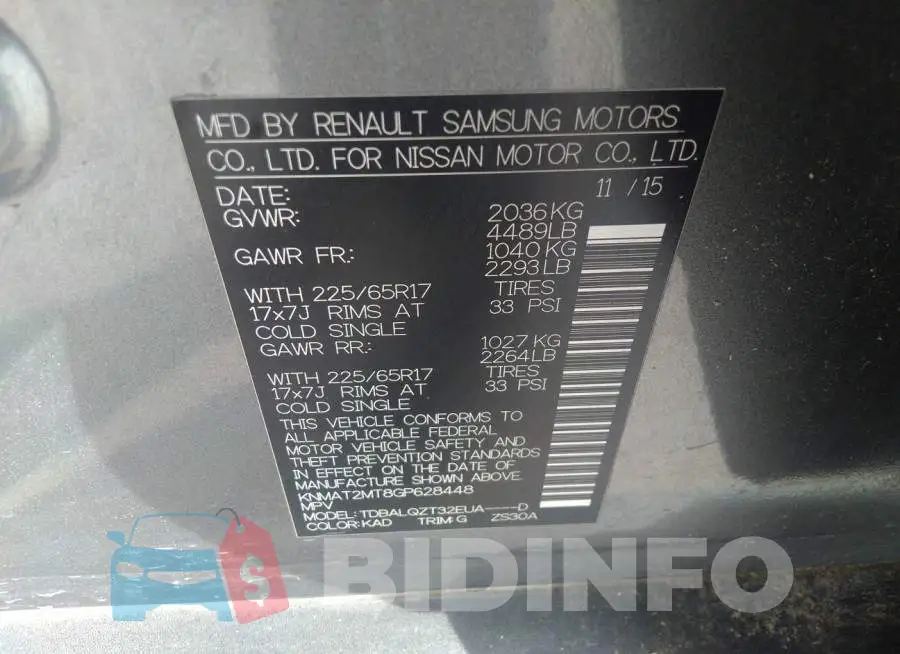 KNMAT2MT8GP628448 Photo# 9