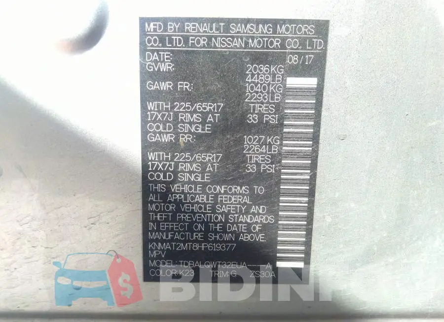 KNMAT2MT8HP619377 Photo# 9