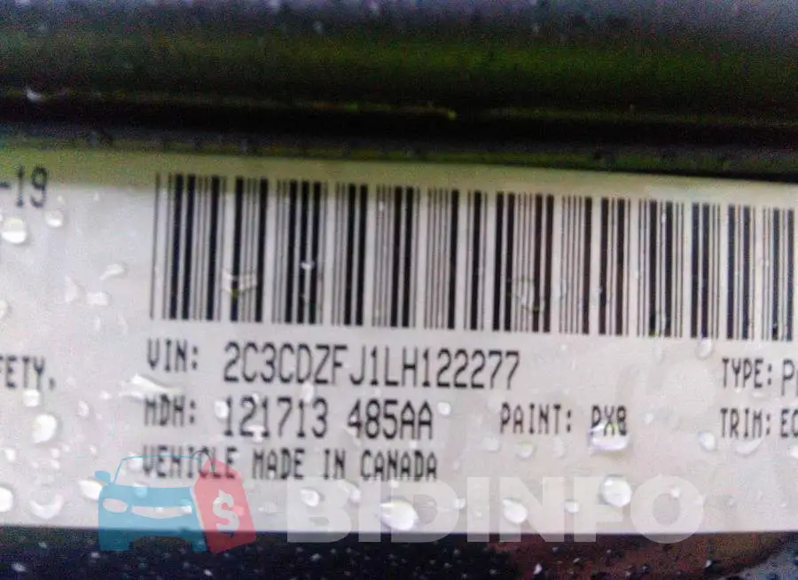 2C3CDZFJ1LH122277 Photo# 9