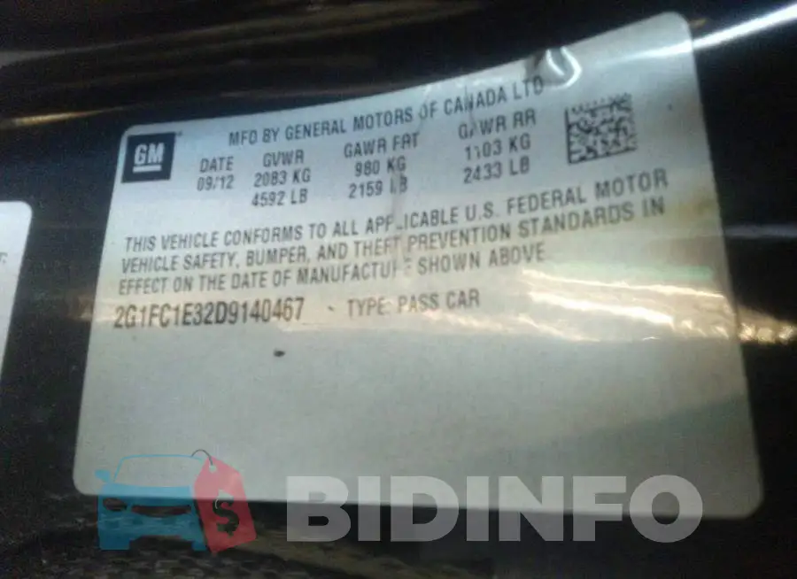 2G1FC1E32D9140467 Photo# 9