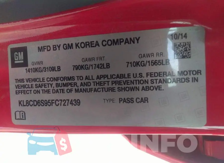 KL8CD6S95FC727439 Photo# 9