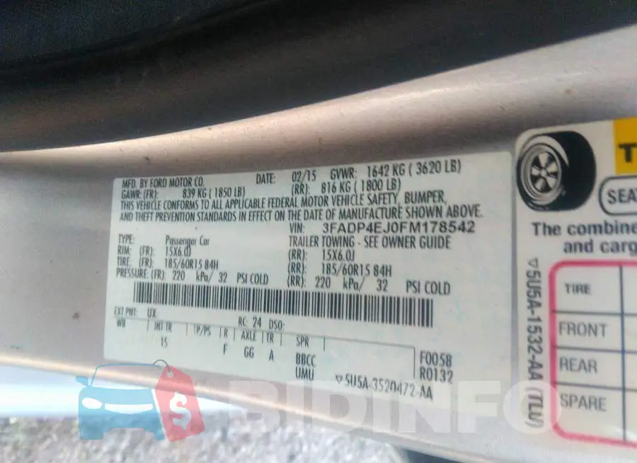 3FADP4EJ0FM178542 Photo# 9