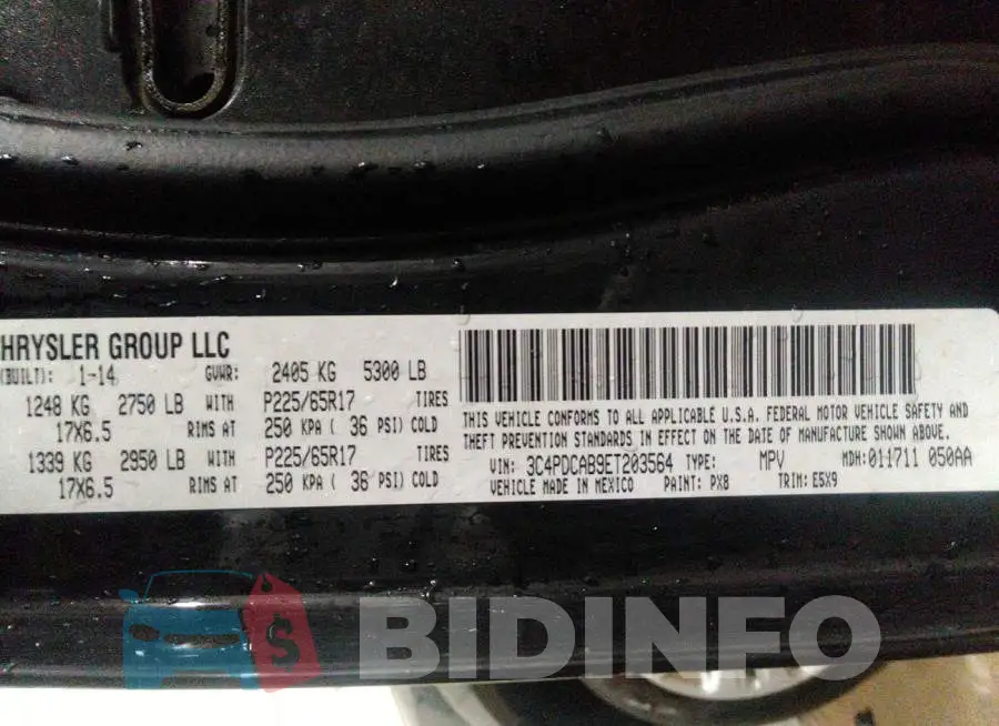 3C4PDCAB9ET203564 Photo# 9