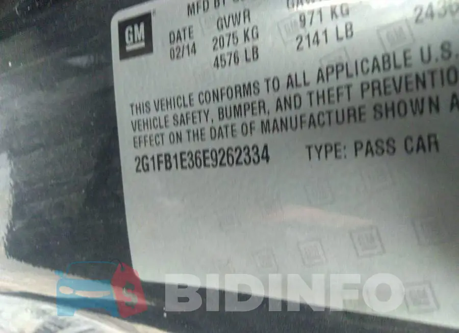 2G1FB1E36E9262334 Photo# 9