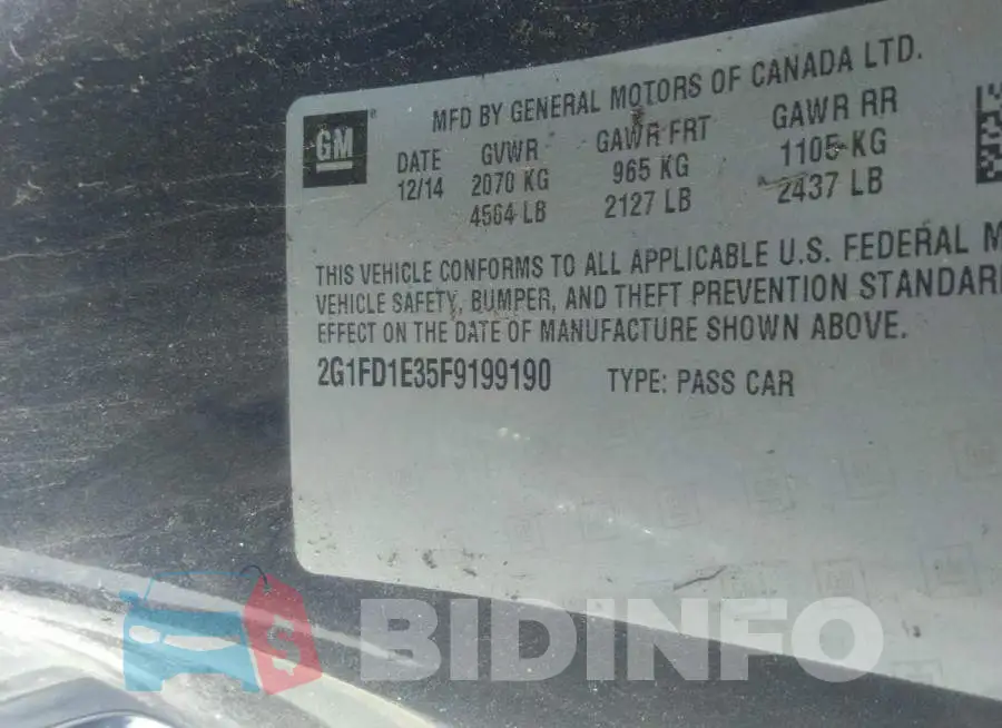 2G1FD1E35F9199190 Photo# 9