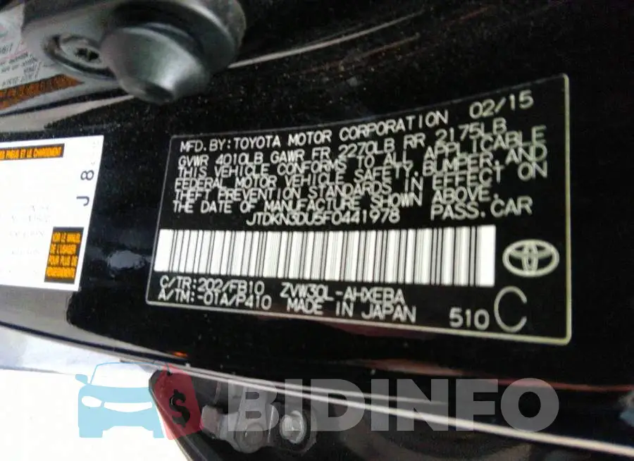 JTDKN3DU5F0441978 Photo# 9
