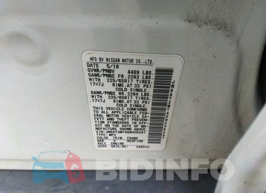 JN8AT2MT4GW006097 Photo# 9