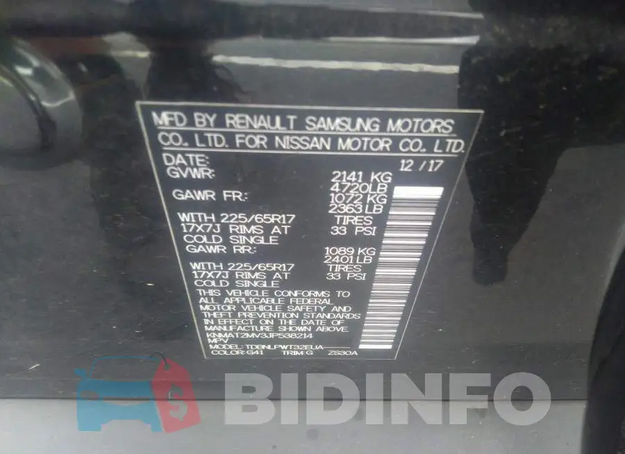 KNMAT2MV3JP538214 Photo# 9