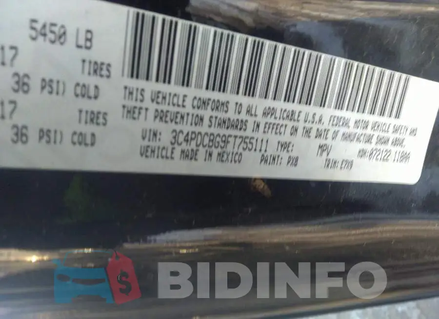 3C4PDCBG9FT755111 Photo# 9