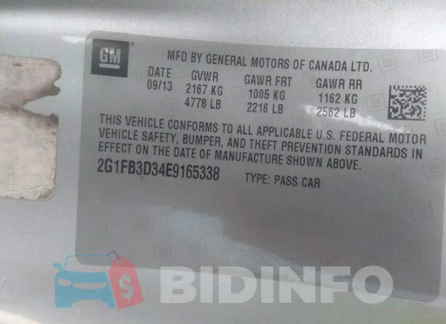 2G1FB3D34E9165338 Photo# 9