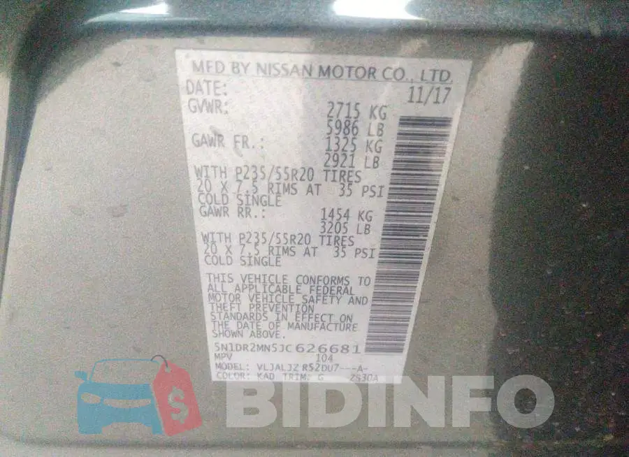 5N1DR2MN5JC626681 Photo# 9
