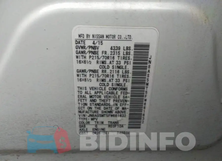 JN8AS5MT5FW661632 Photo# 9