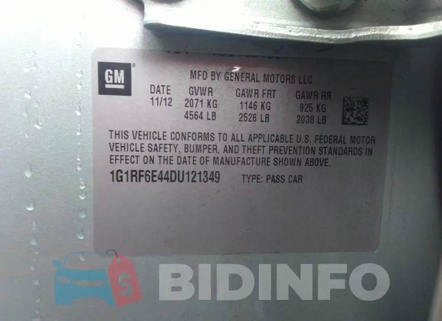 1G1RF6E44DU121349 Photo# 9