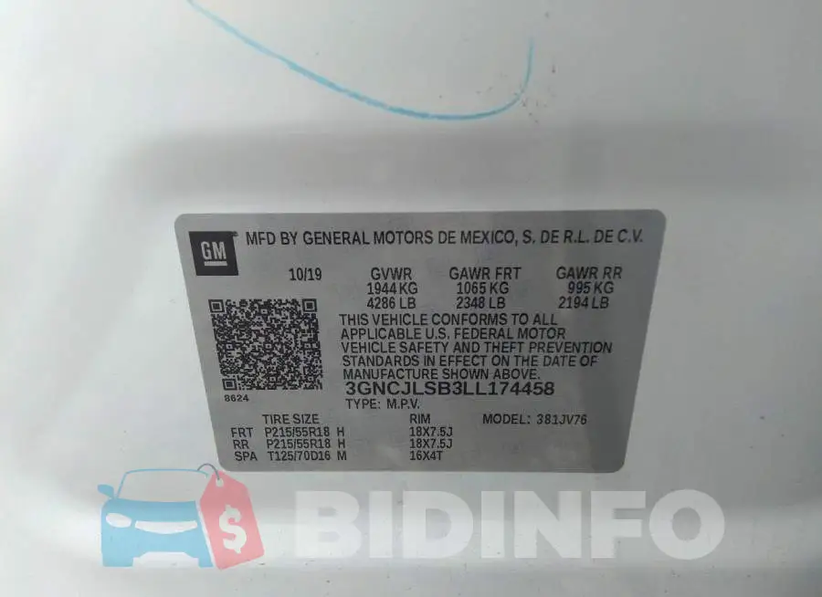 3GNCJLSB3LL174458 Photo# 9