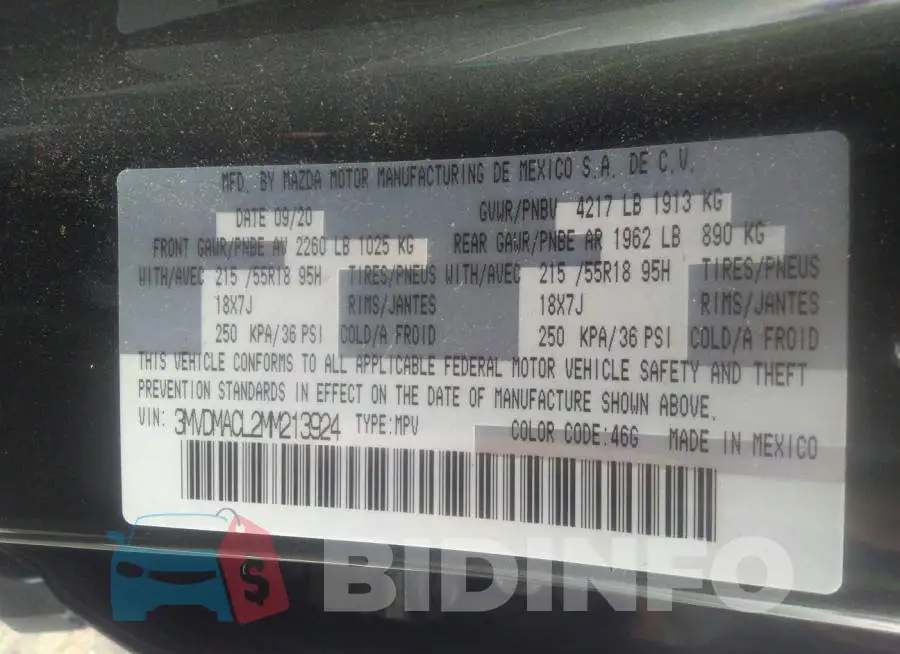 3MVDMACL2MM213924 Photo# 9