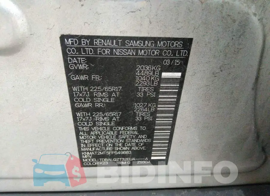 KNMAT2MT5FP549883 Photo# 9