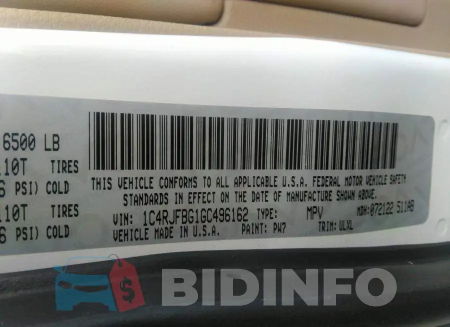 1C4RJFBG1GC496162 Photo# 9