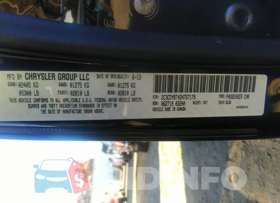 2C3CDYBT4DH737179 Photo# 9