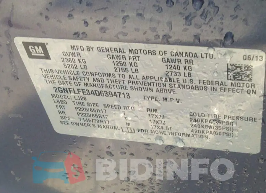 2GNFLFE34D6394713 Photo# 9
