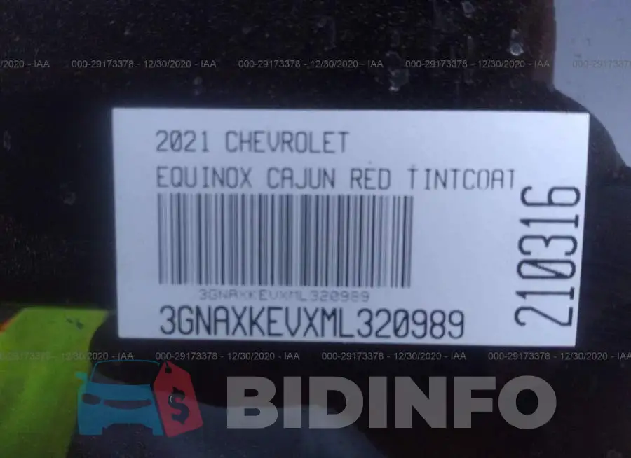 3GNAXKEVXML320989 Photo# 9