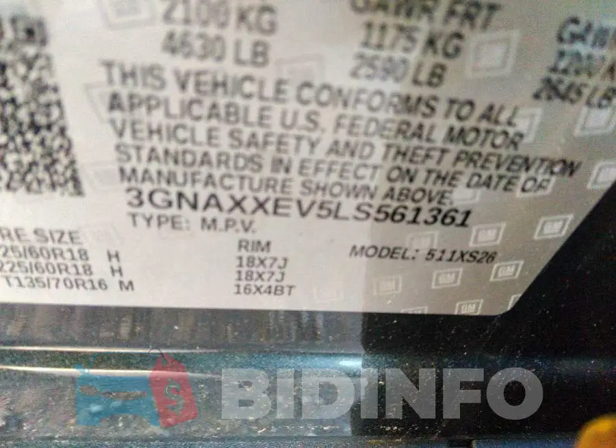 3GNAXXEV5LS561361 Photo# 9