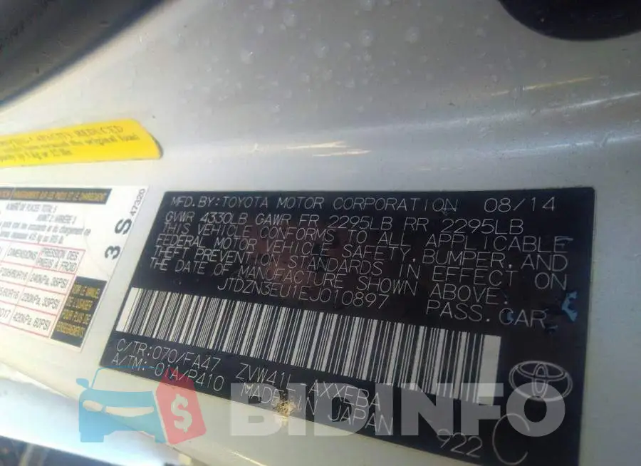 JTDZN3EU1EJ010897 Photo# 9