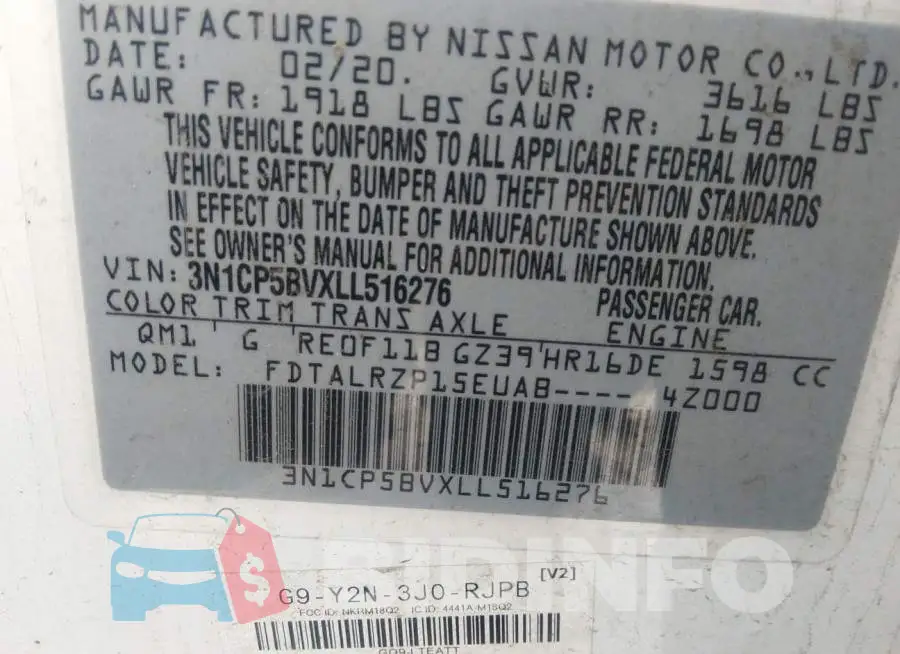 3N1CP5BVXLL516276 Photo# 9