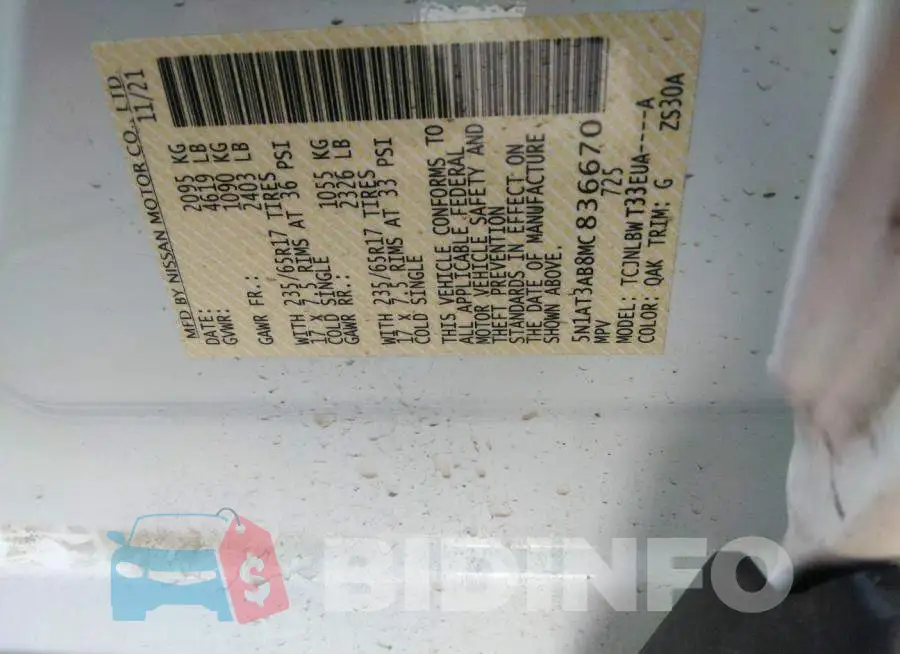 5N1AT3AB8MC836670 Photo# 9