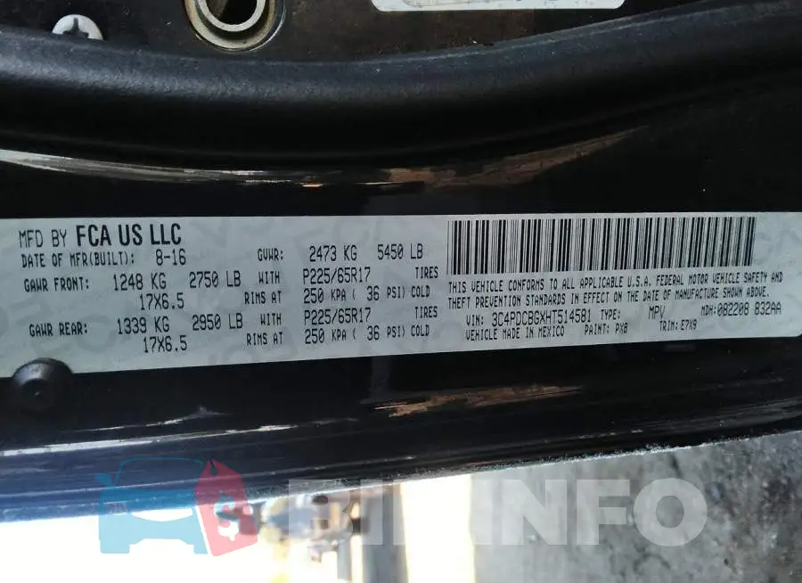 3C4PDCBGXHT514581 Photo# 9
