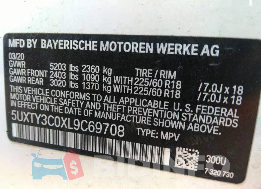 5UXTY3C0XL9C69708 Photo# 9