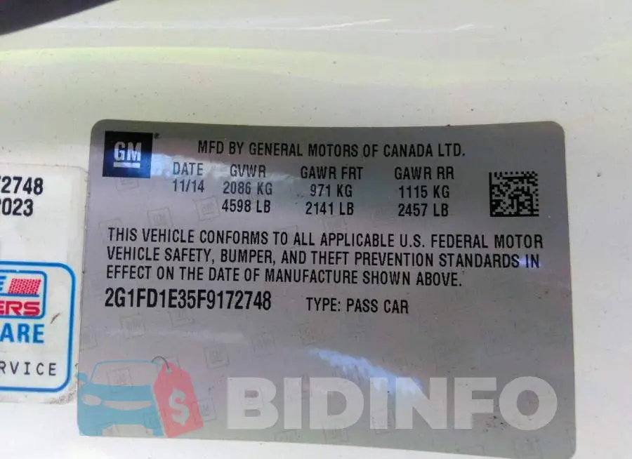 2G1FD1E35F9172748 Photo# 9