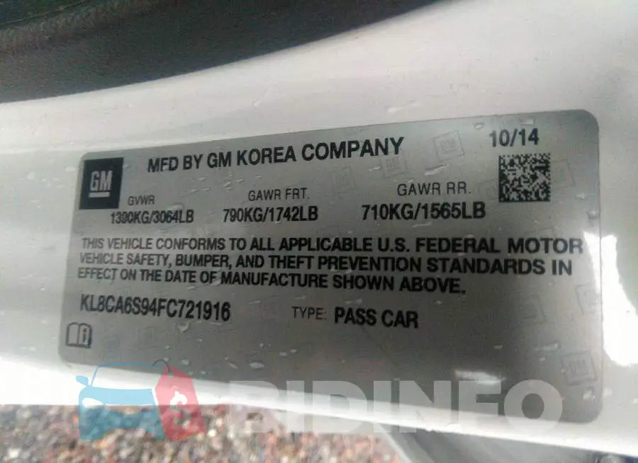 KL8CA6S94FC721916 Photo# 9