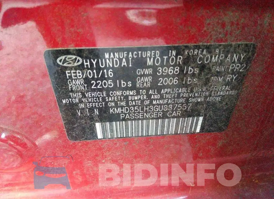 KMHD35LH3GU337557 Photo# 9