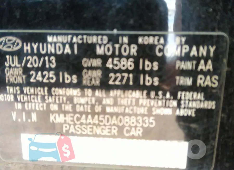 KMHEC4A45DA088335 Photo# 9