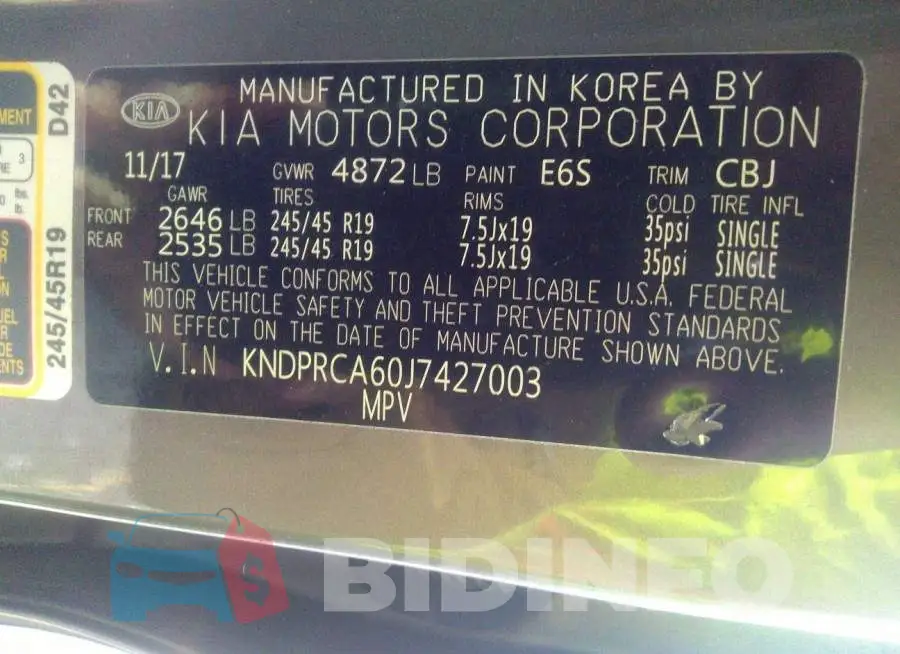KNDPRCA60J7427003 Photo# 9