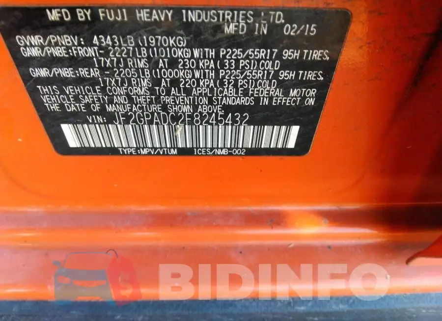 JF2GPADC2F8245432 Photo# 9