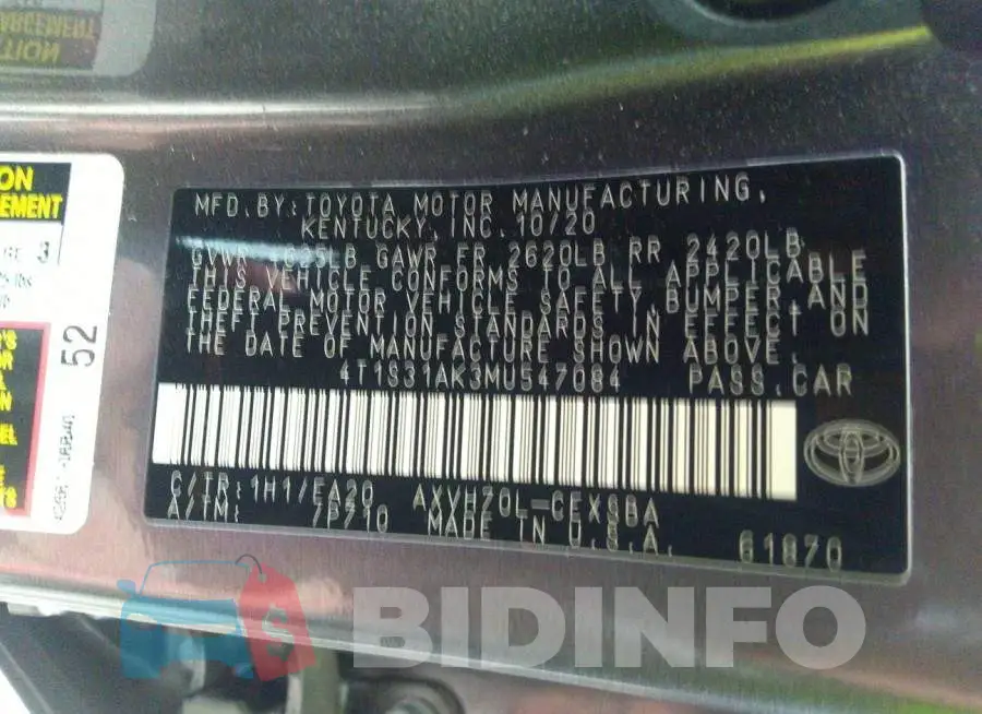 4T1S31AK3MU547084 Photo# 9