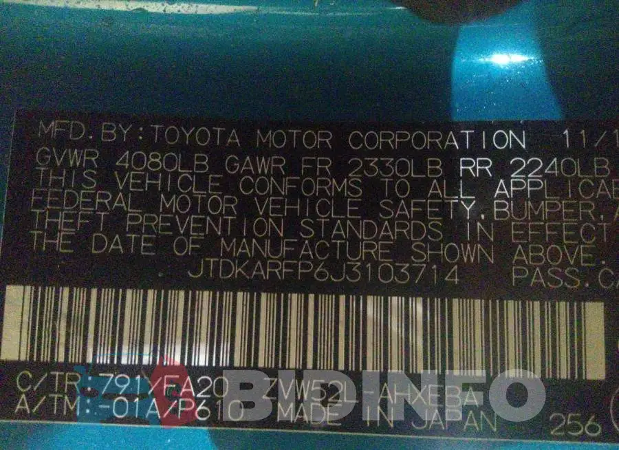 JTDKARFP6J3103714 Photo# 9